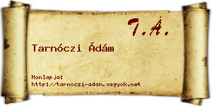 Tarnóczi Ádám névjegykártya